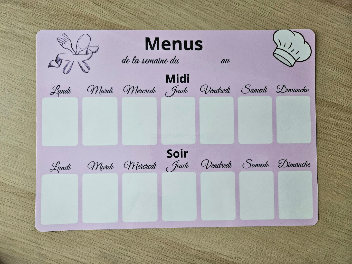 Menu A4 Horizontal + Stylo