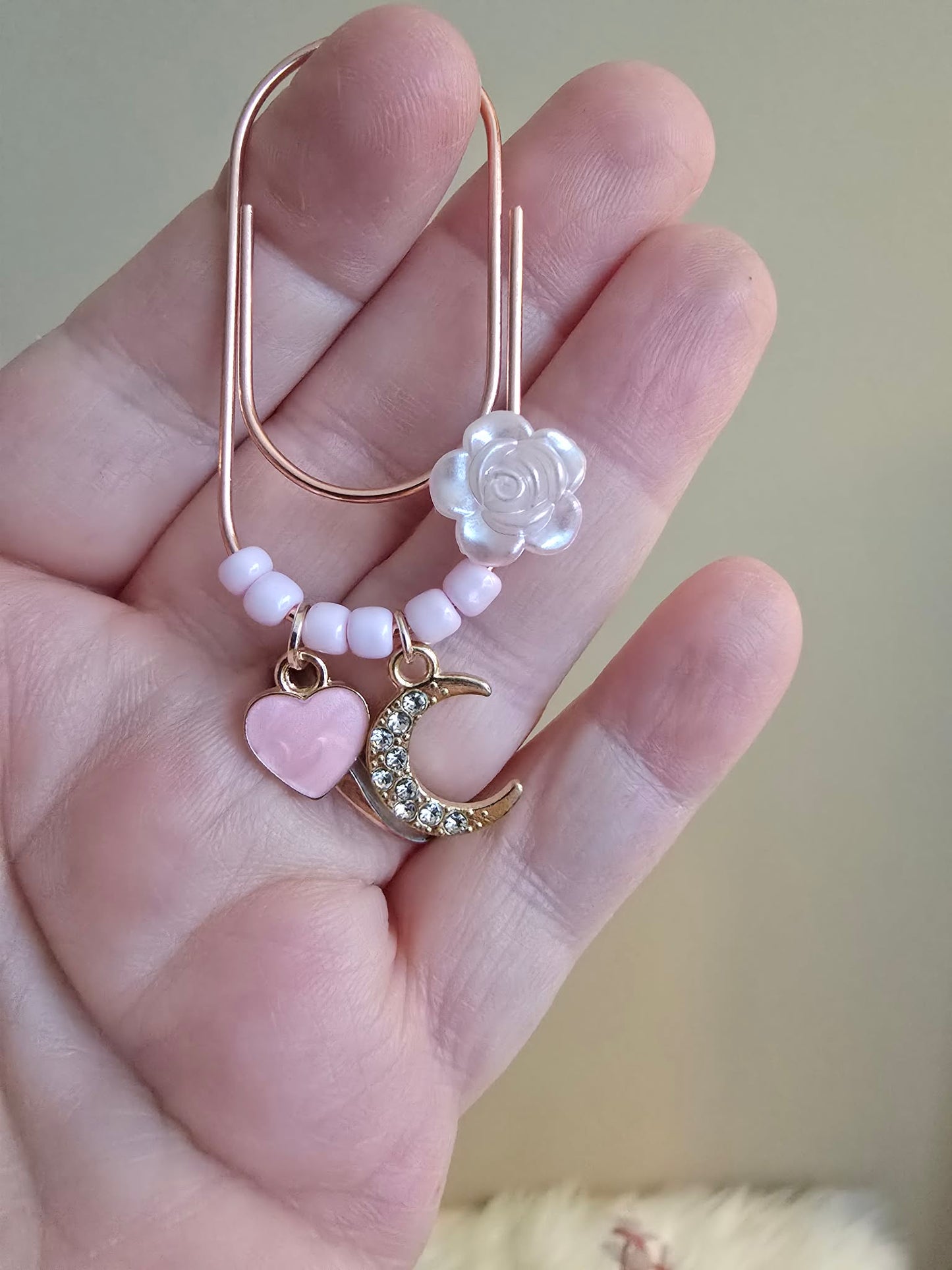 Trombone pendentif " Lune & coeur"