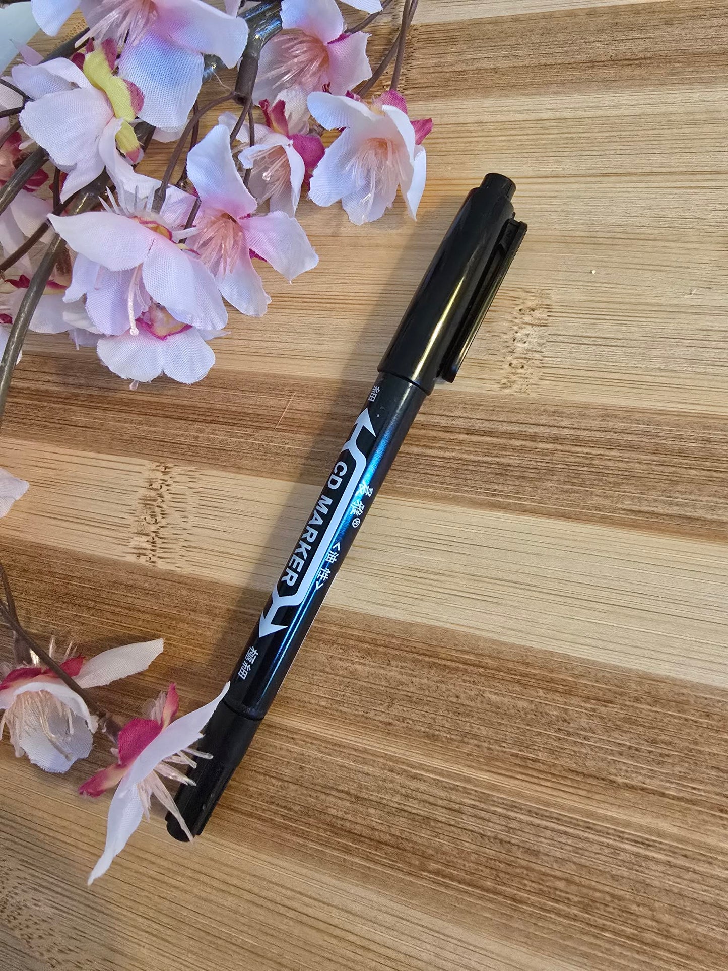 Bic permanent double pointe noir