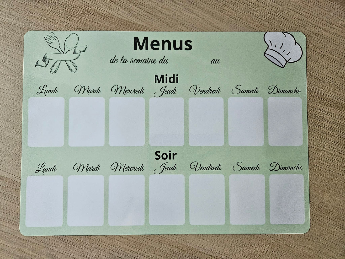 Menu A4 Horizontal + Stylo