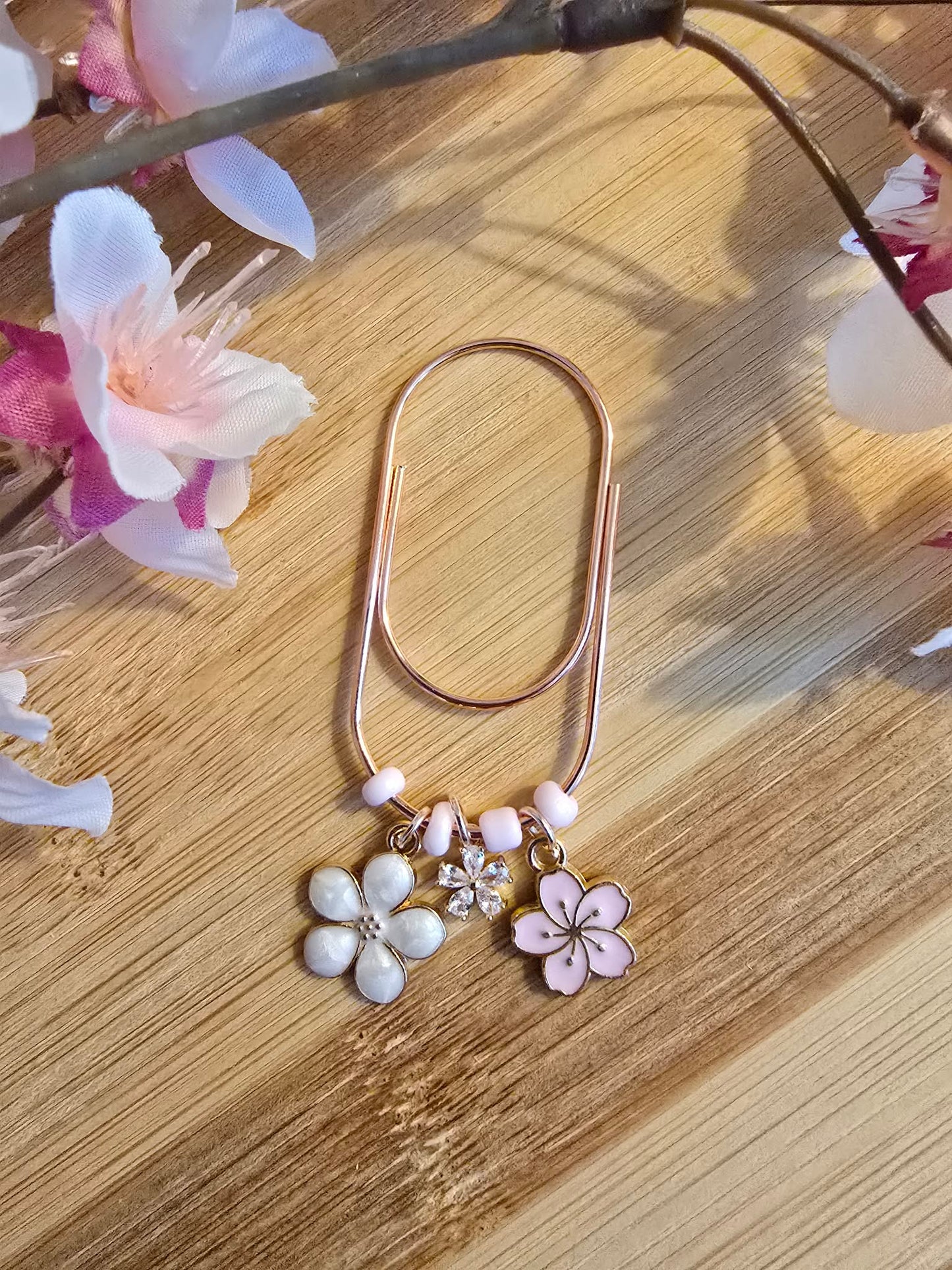 Trombone pendentif " Deux fleurs"