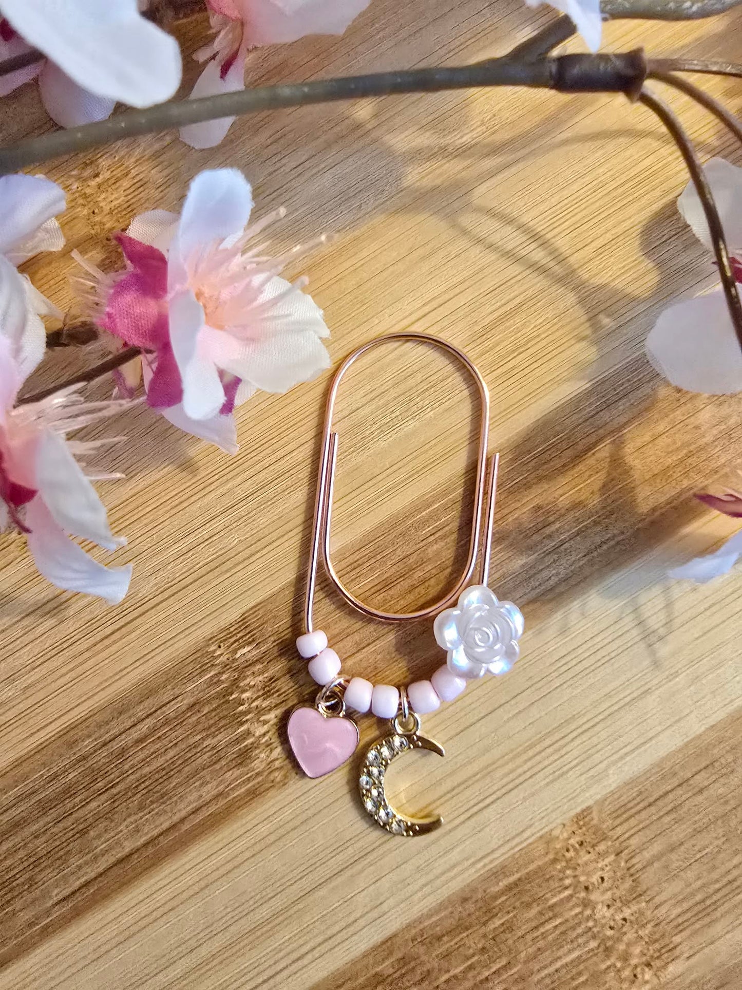 Trombone pendentif " Lune & coeur"