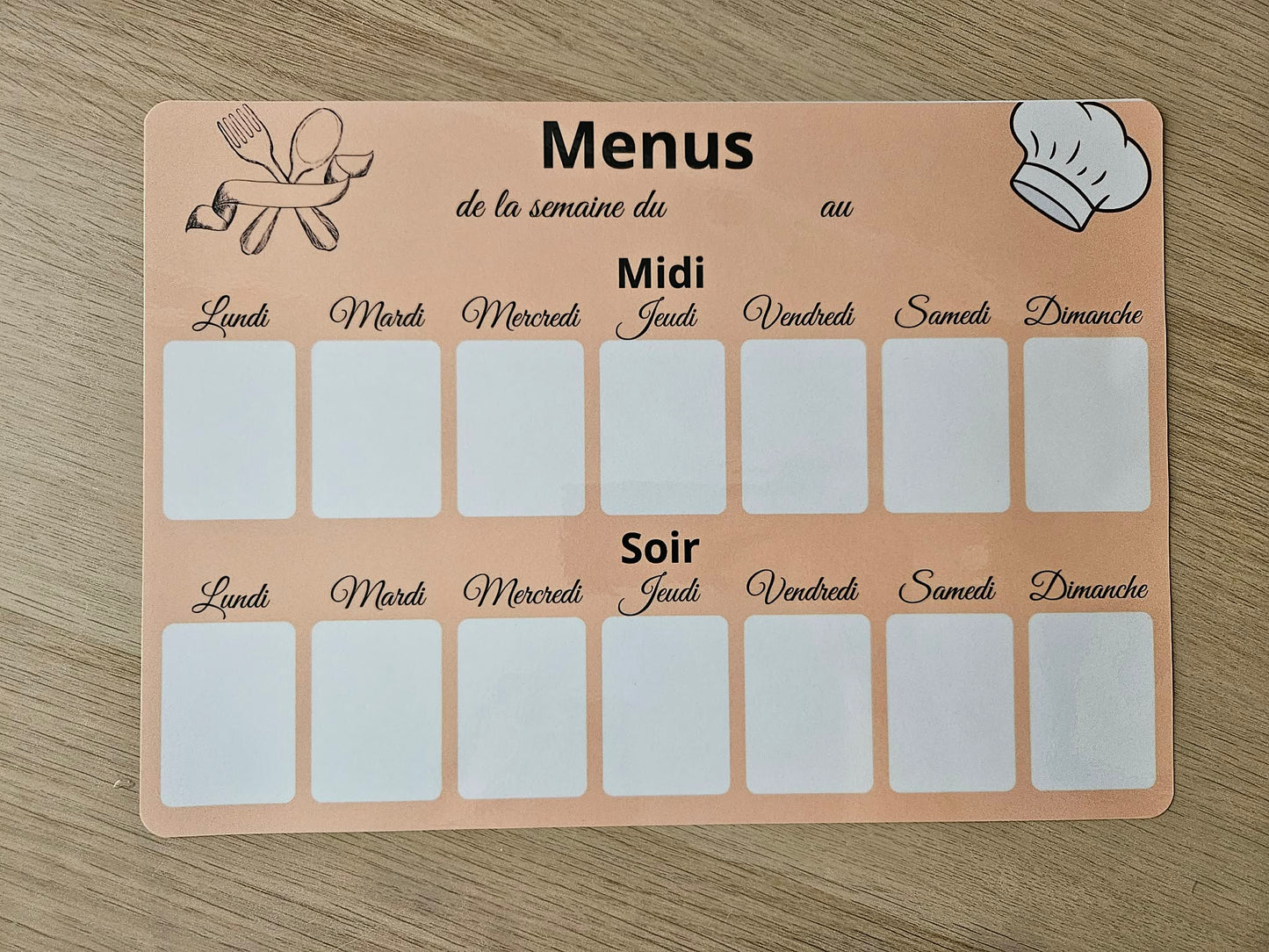 Menu A4 Horizontal + Stylo