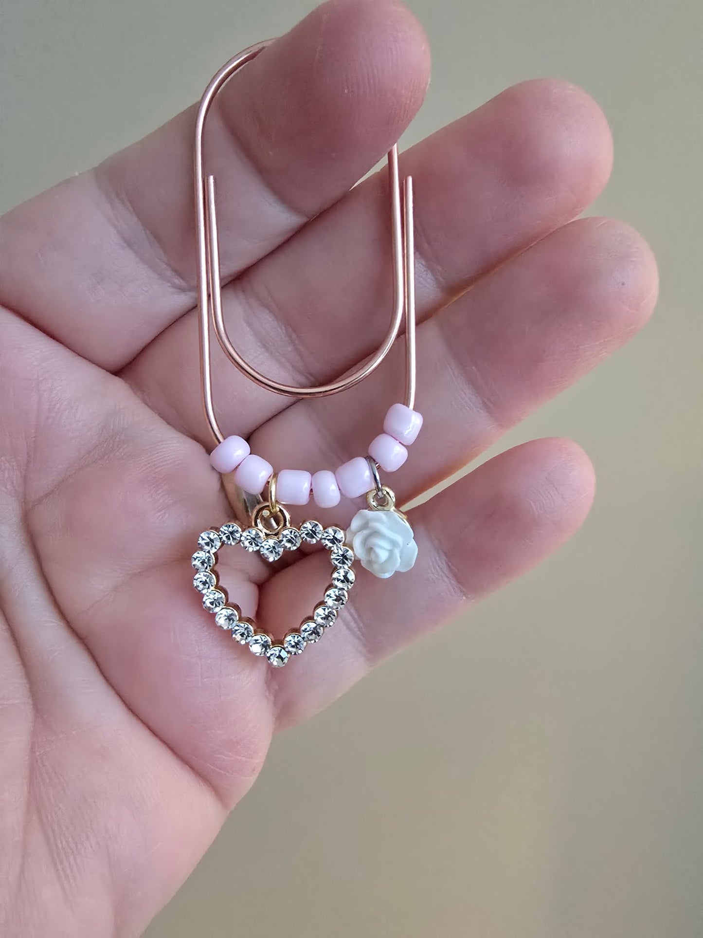 Trmbone pendentif "coeur & rose"