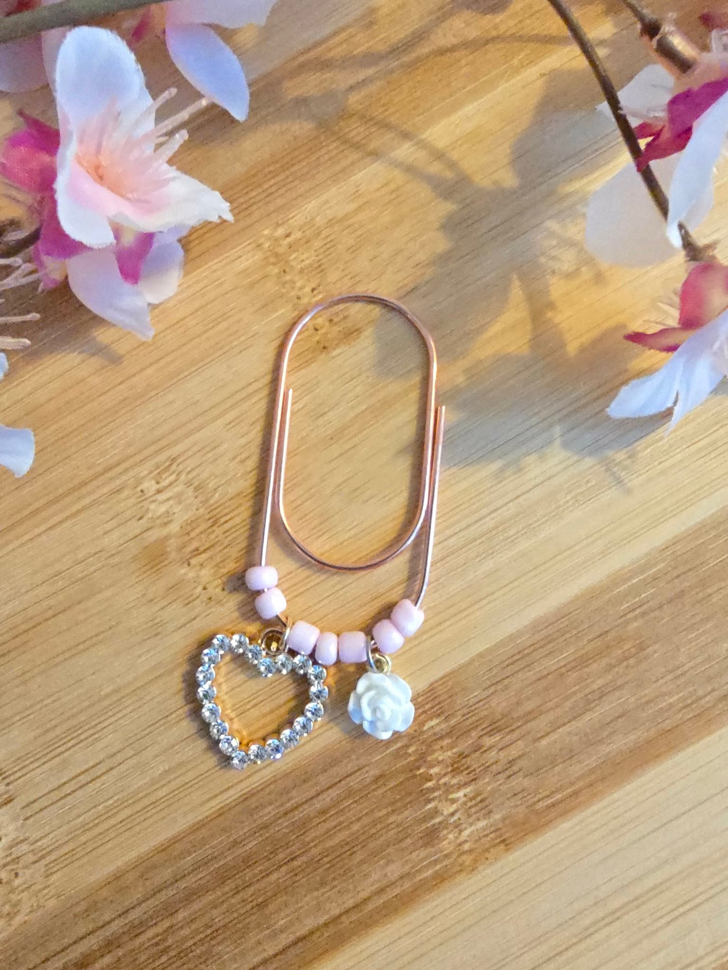 Trmbone pendentif "coeur & rose"